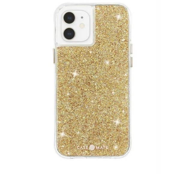Apple iPhone 5.4" Twinkle Gold Sparkle Phone Case iPhone 12 Mini NEW - Picture 1 of 4